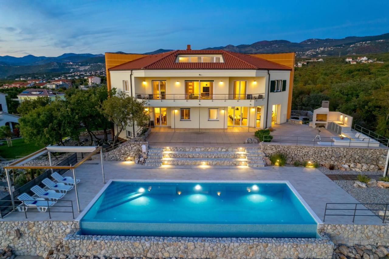 Luxury Villa Ostro With Pool & Krk Bridge View Kraljevica Luaran gambar