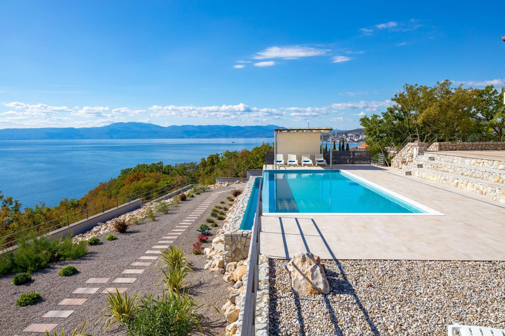 Luxury Villa Ostro With Pool & Krk Bridge View Kraljevica Luaran gambar