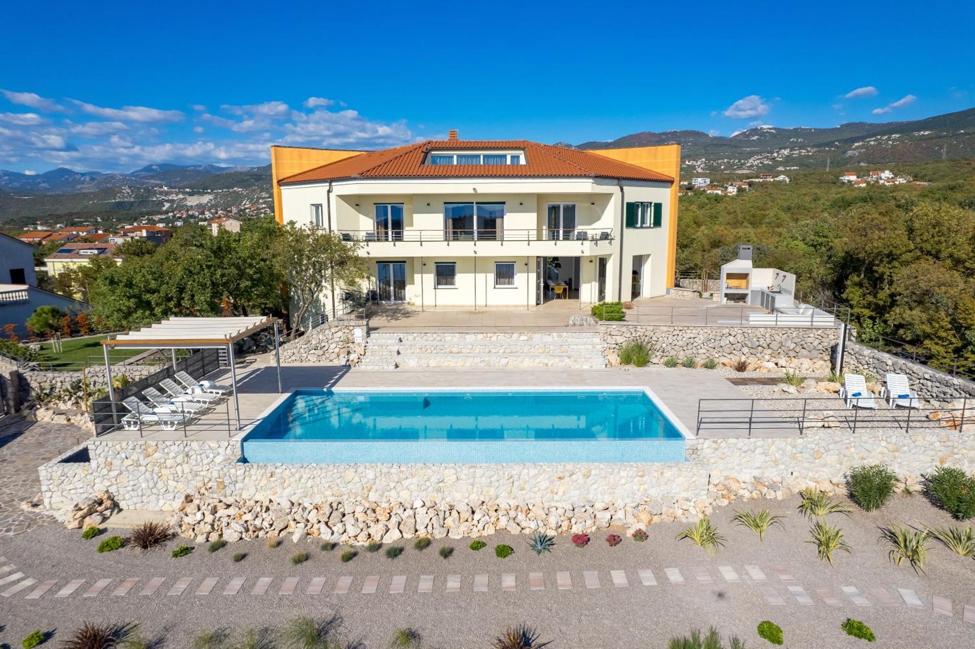 Luxury Villa Ostro With Pool & Krk Bridge View Kraljevica Luaran gambar