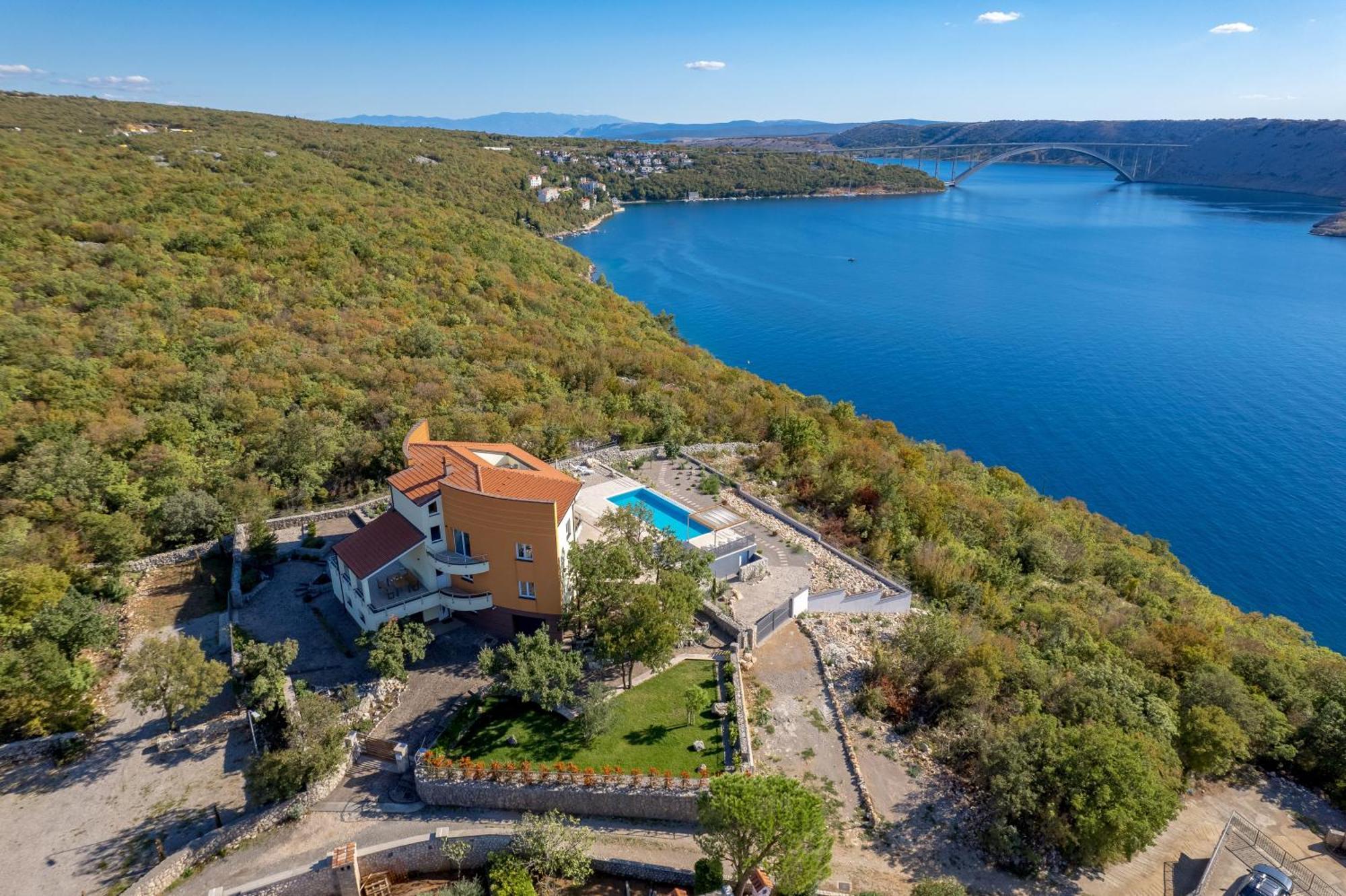 Luxury Villa Ostro With Pool & Krk Bridge View Kraljevica Luaran gambar